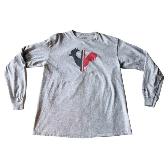 Rossignol Cyrus Men's Sz L Gray Long Sleeve Tee Shirt Rooster Logo On Front - Picture 7 of 9